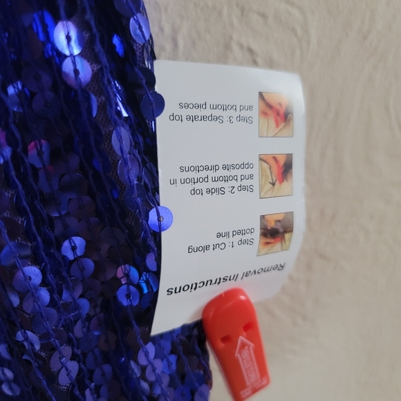 Mac Duggal, Sequined One Shoulder Asymmetrical Hem Gown, Violet, Size 8, NWT - Picture 13 of 14